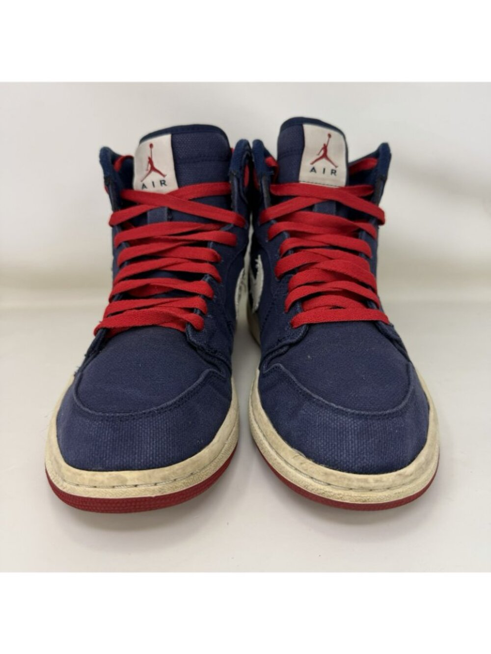 Nike Air Jordan 1 Olympic Canvas Shoes Blue White Red Men’s Size 10 - Picture 3 of 7